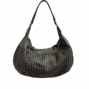 Borsa in pelle "Intrecciata Nera"