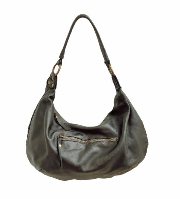 Borsa in pelle "Intrecciata Nera" - immagine 2