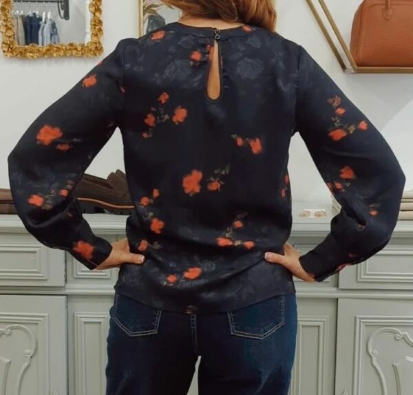 Camicia "Blu" effetto damascato - immagine 4