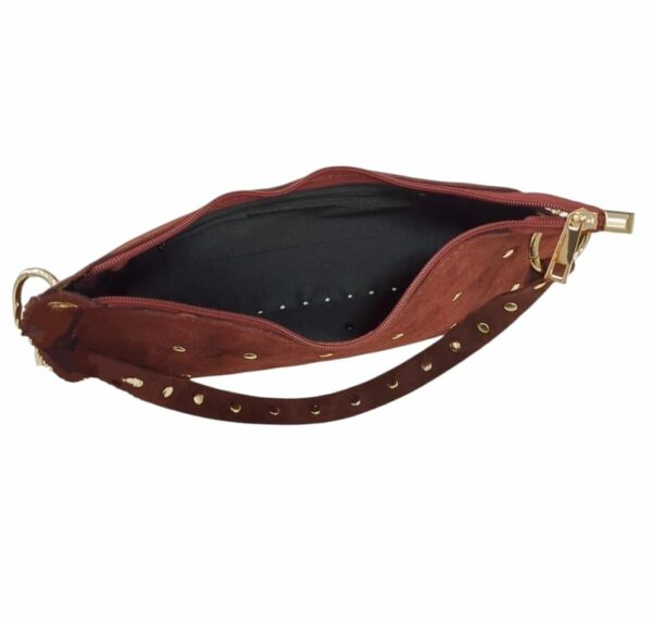 Borsa in camoscio "Burgundy" - immagine 5