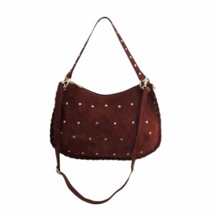 Borsa in camoscio "Burgundy"