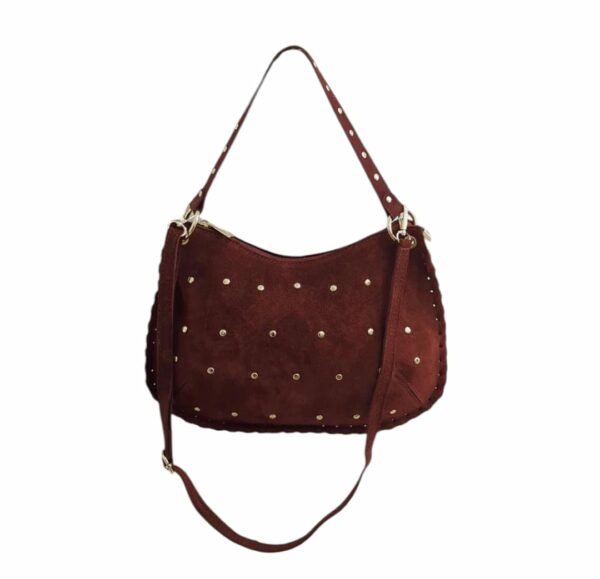 Borsa in camoscio "Burgundy"