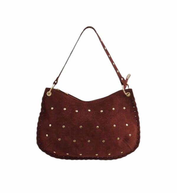 Borsa in camoscio "Burgundy" - immagine 2