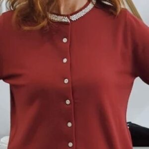 Cardigan "Gioiello" bordeaux