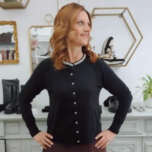 Cardigan "Gioiello" nero